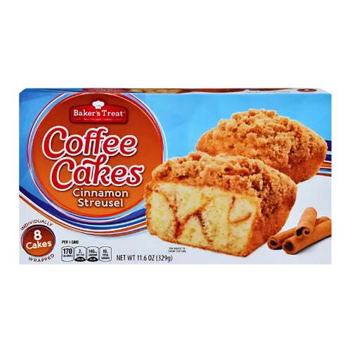 Bakers Treat Cinnamon Streusel Coffee Cakes
