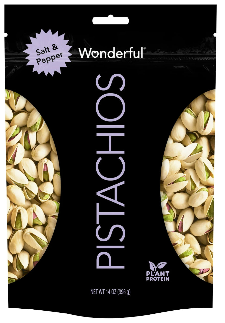 Pistachios "Wonderful " (shelled ) Salt & Pepper 14oz