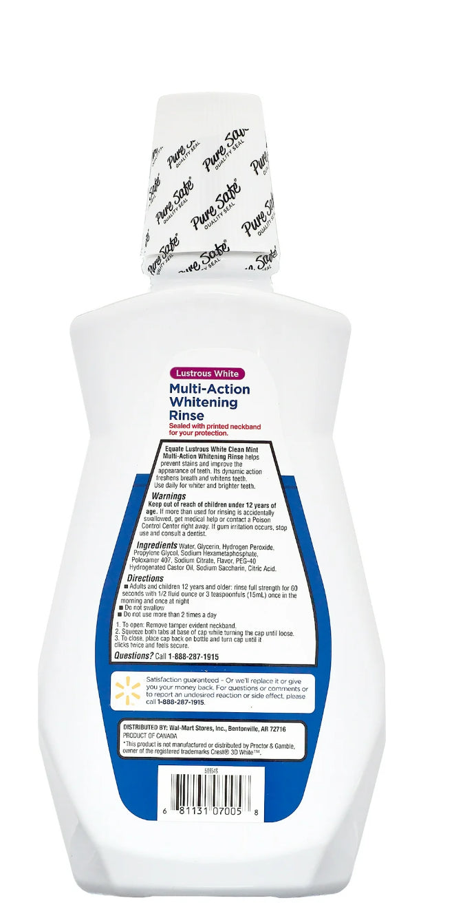Equate Multi-Action whitening Rinse 32oz
