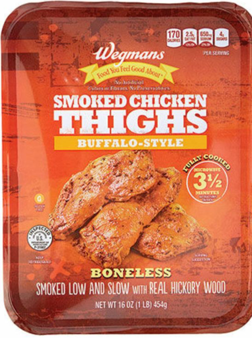 Chicken thighs boneless ( smoked Buffalo style )