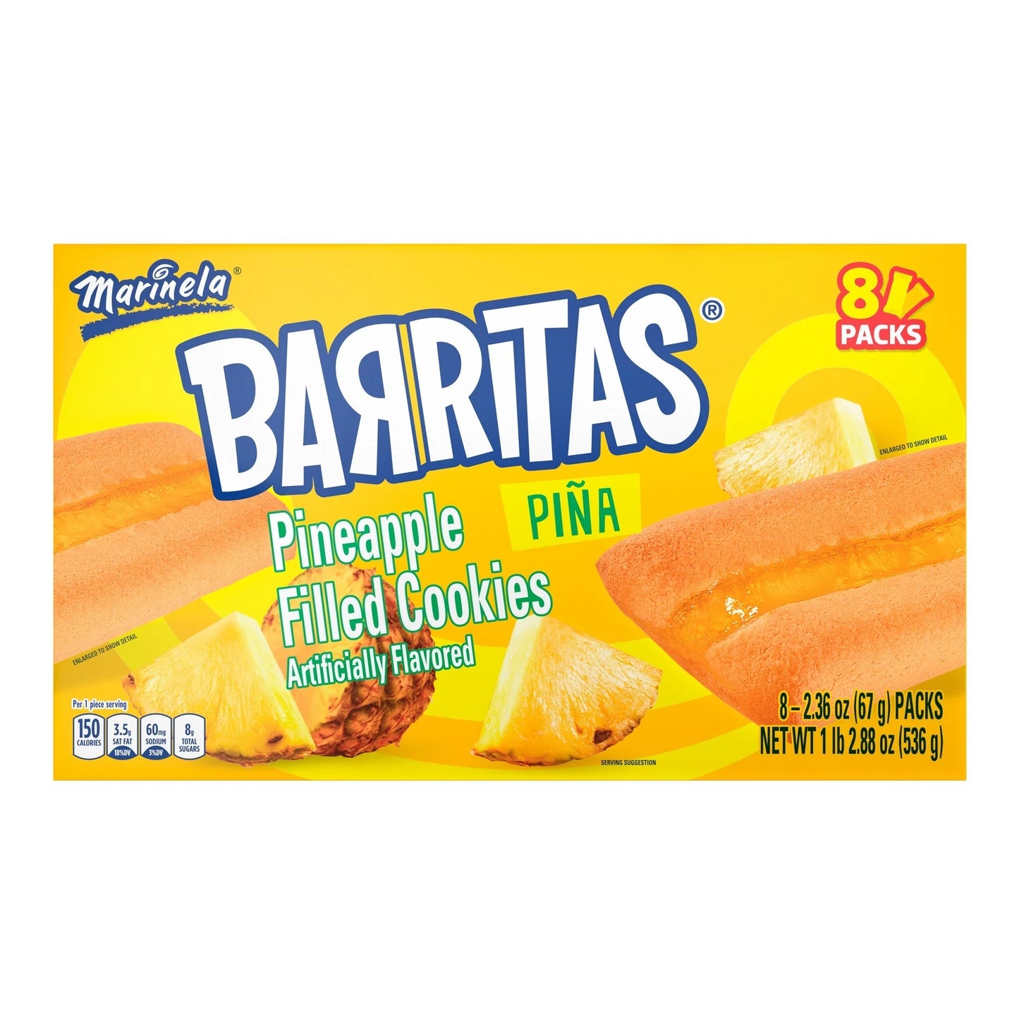 Marinela Barritas Pineapple filled cookies