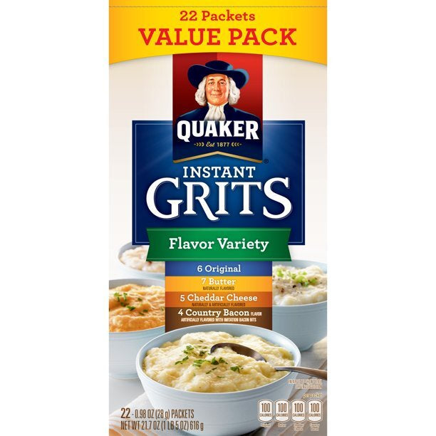 Quaker Flavor Variety Instant Grits 22ct./21.7oz