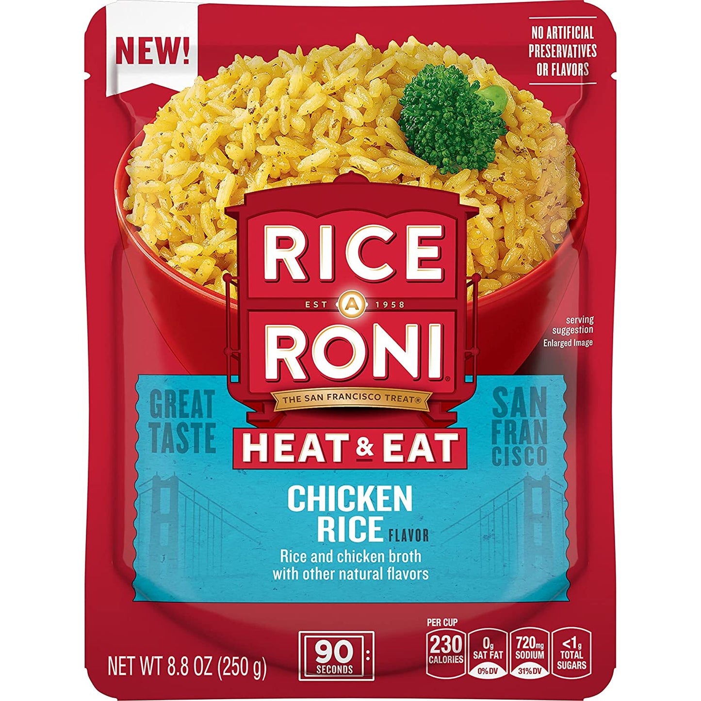 Rice-a- Roni Heat & Eat Microwavable Rice Pouch"Chicken