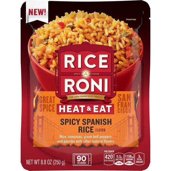 Rice-a- Roni Heat & Eat Microwavable Rice Pouch " Spicy Spanish"
