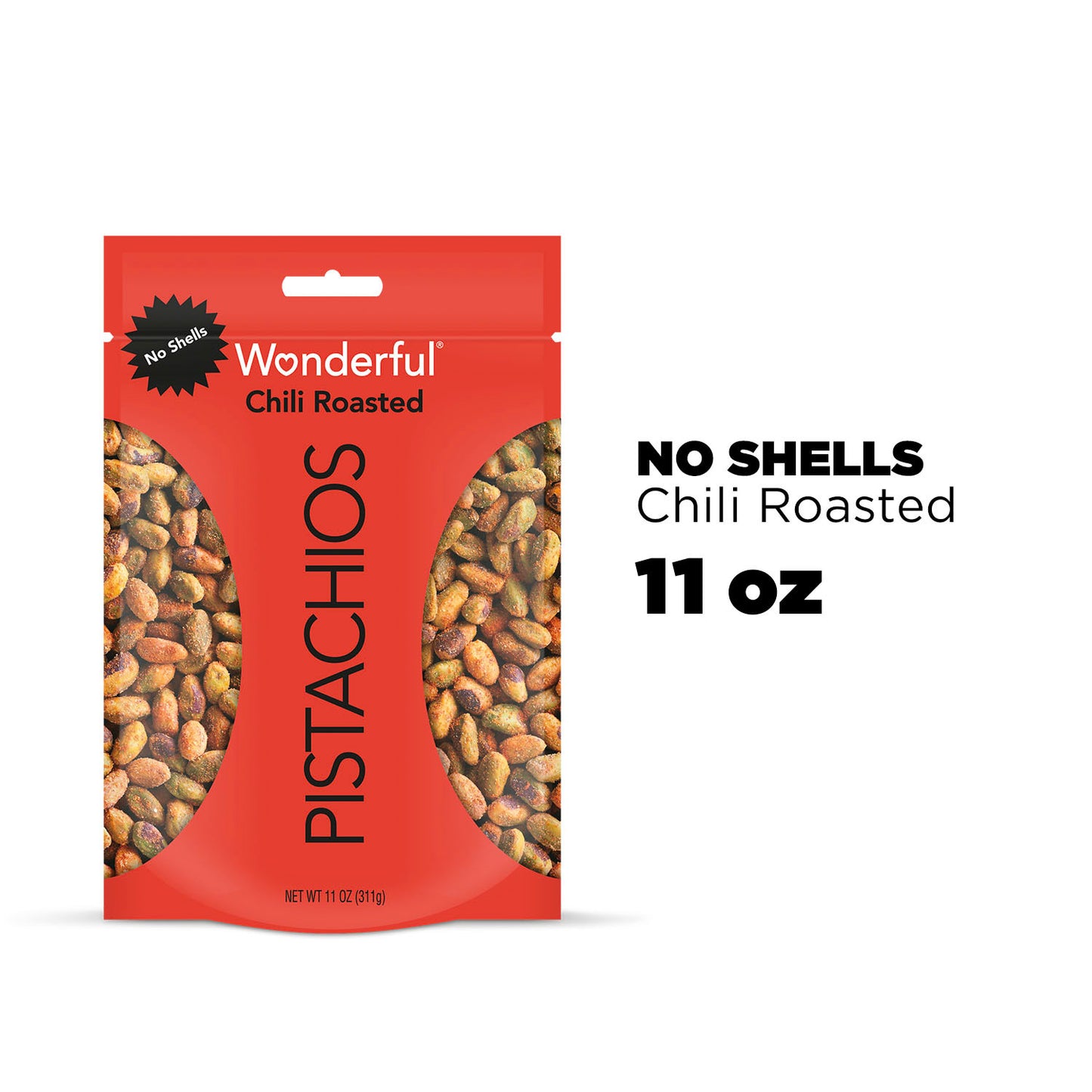 Pistachios "Wonderful" (no shell) Chili Roasted 11oz