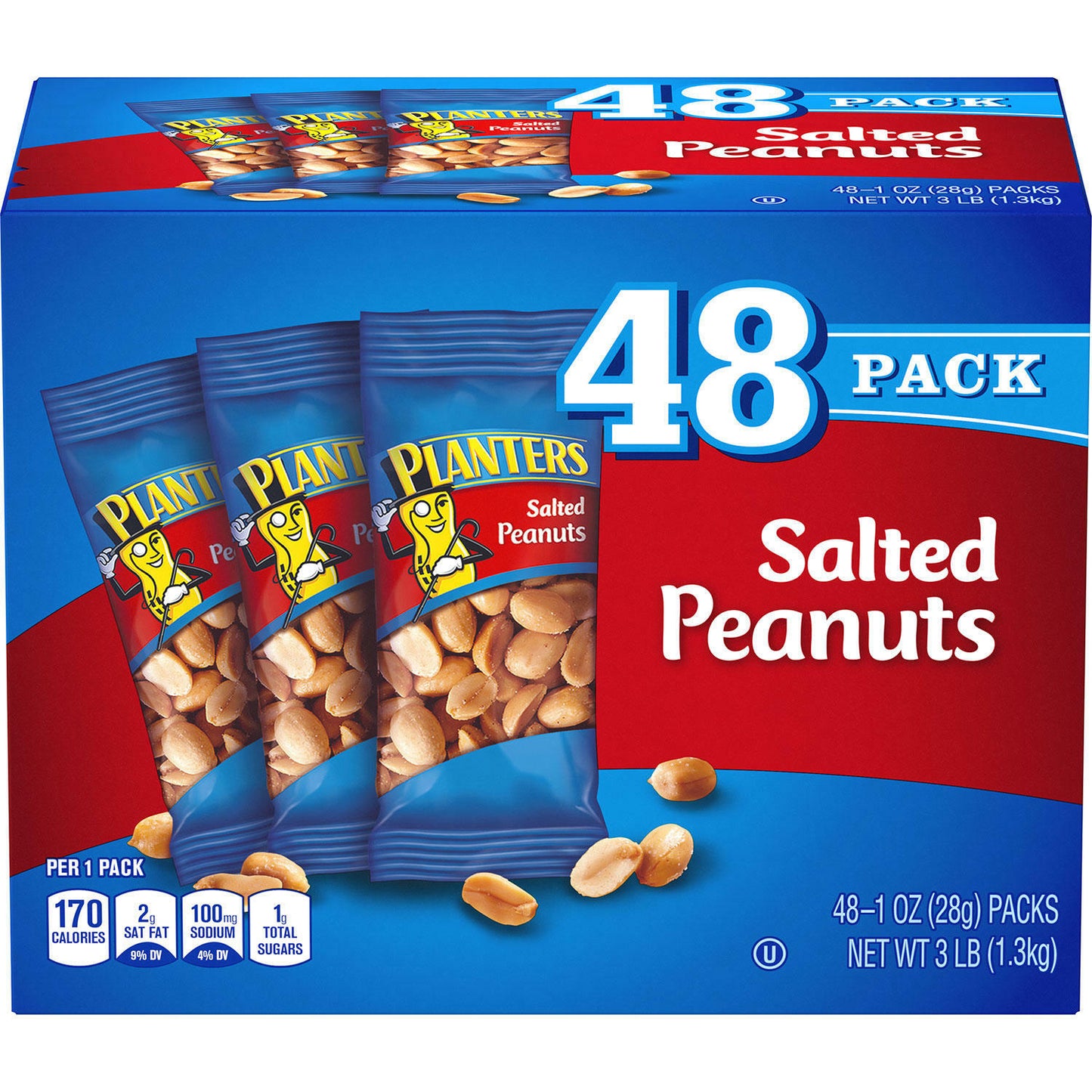 Planters Salted Peanuts 48ct...48oz
