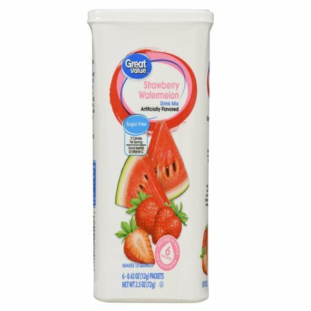 Great Value Strawberry Watermelon Drink Mix 6ct.