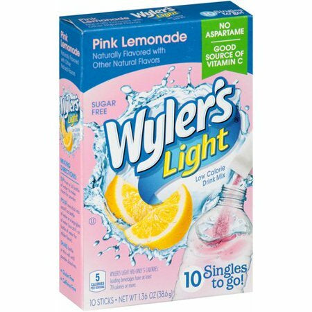 Wylers Light Pink Lemonade 8ct (add to 16.9oz water) 1.1oz