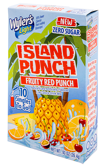 Wylers Light 8ct (add to 16.9oz water) Island Punch Fruity Red Punch .93oz