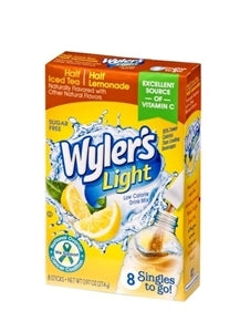Wylers Light 8ct(add to 16.9oz water) Half Iced Tea/ Half Lemonade..97oz