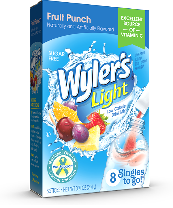 Wylers Light 8ct (add to 16.9oz water) Fruit Punch .71oz