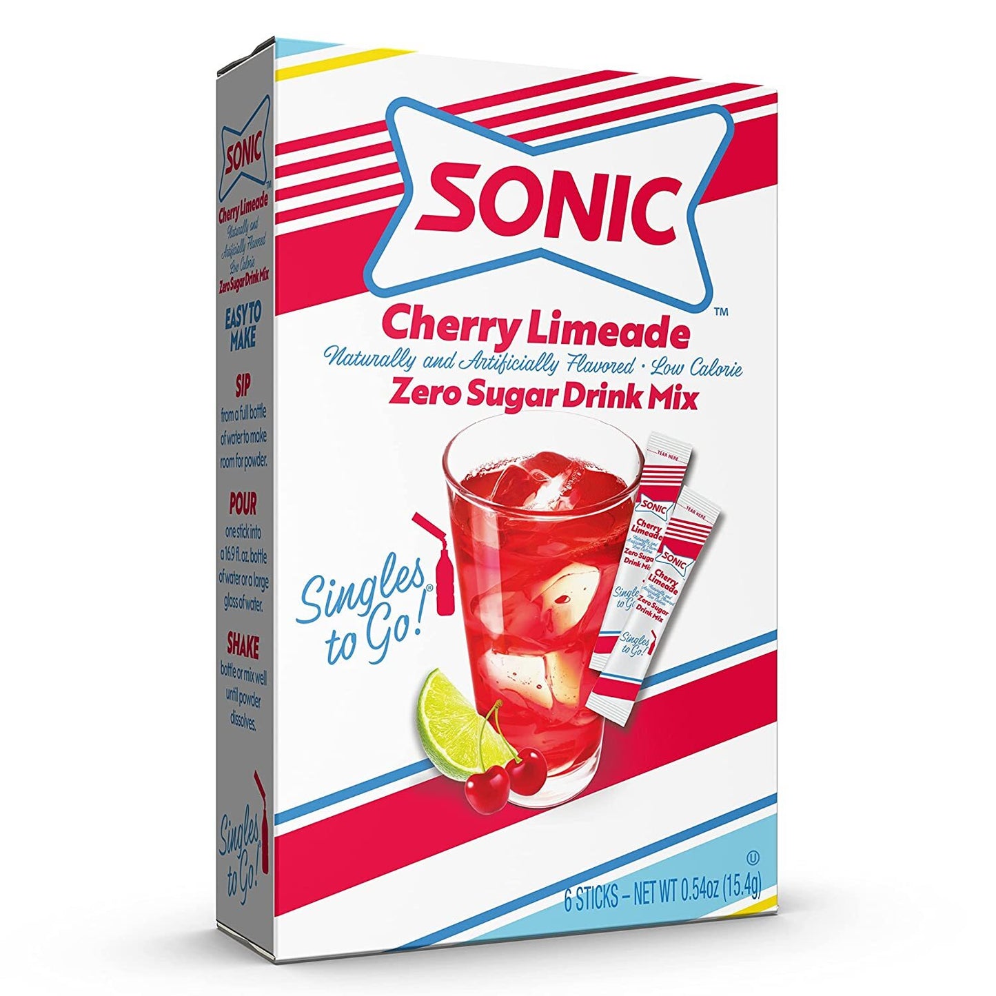 Sonic Cherry Limeaid Singles To Go 6ct..6oz