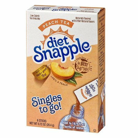 Snapple Peach Tea Singles to go 6ct. .72oz