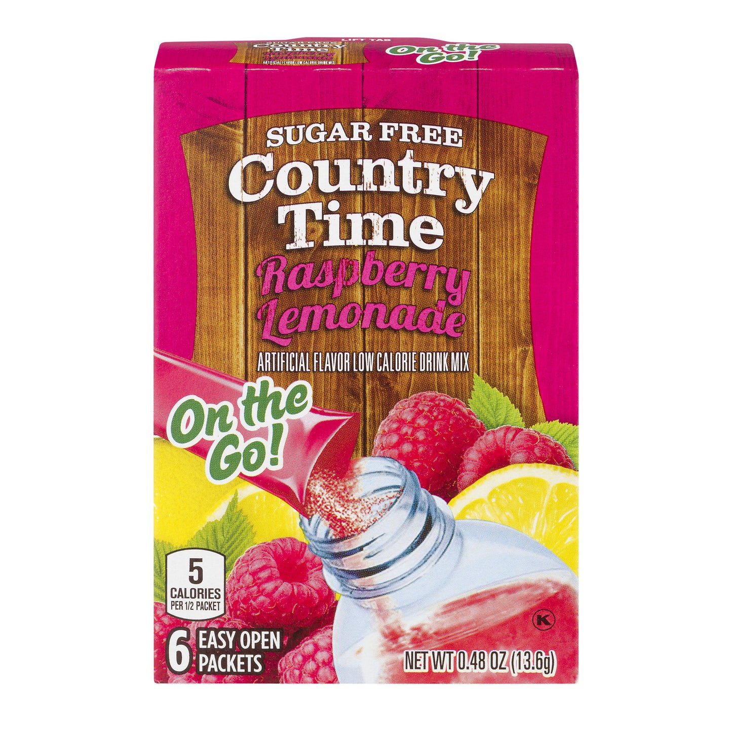 Country Time Raspberry Lemonade 6ct.(add 16.9 oz water)
