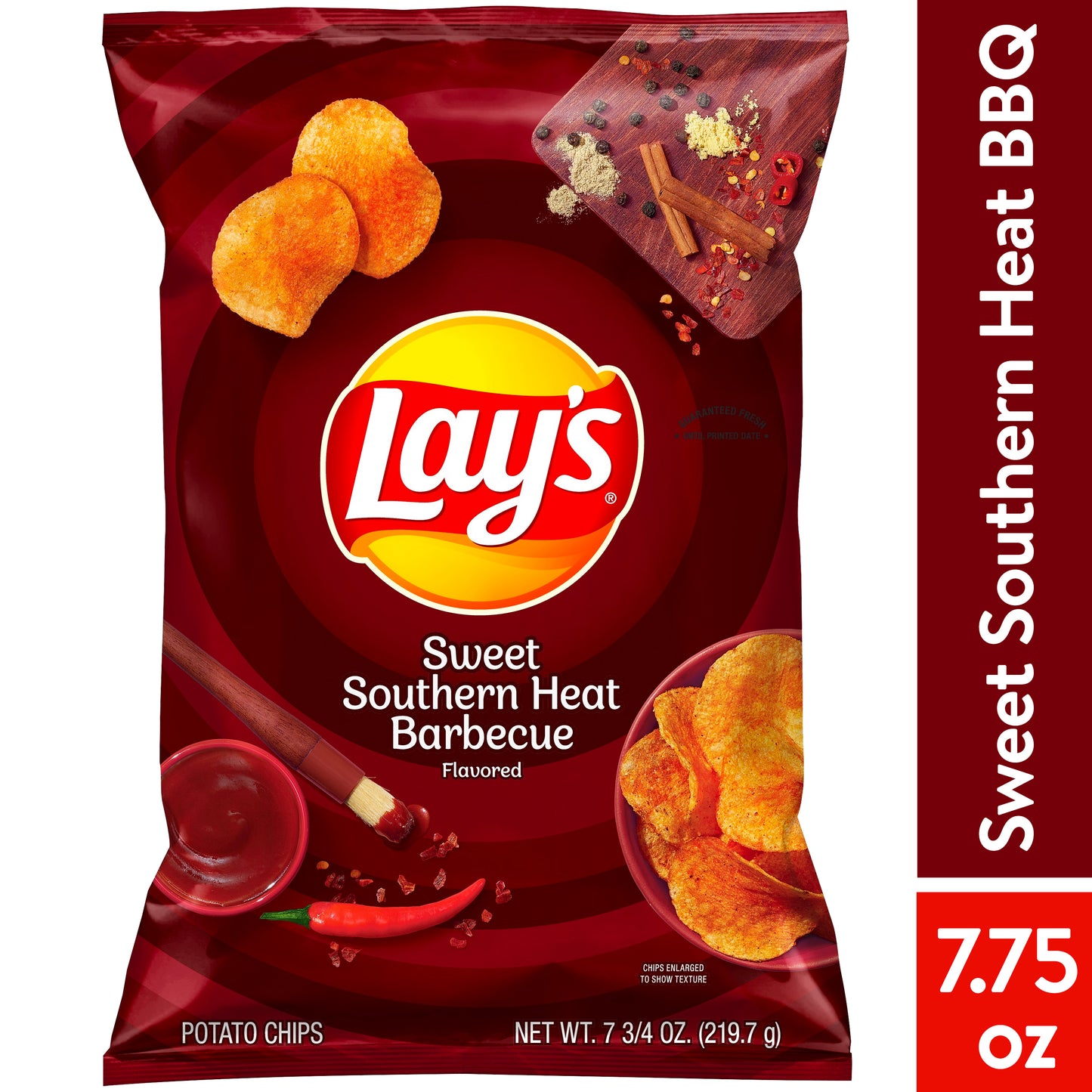 Lays Potato Chips "Sweet Southern Heat BBQ 7.75oz