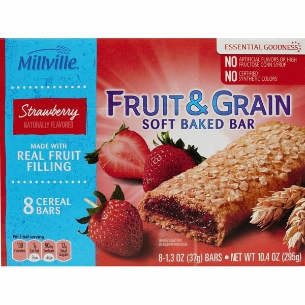 Cereal Bars Strawberry Fruit & Grain 8ct./7.8oz