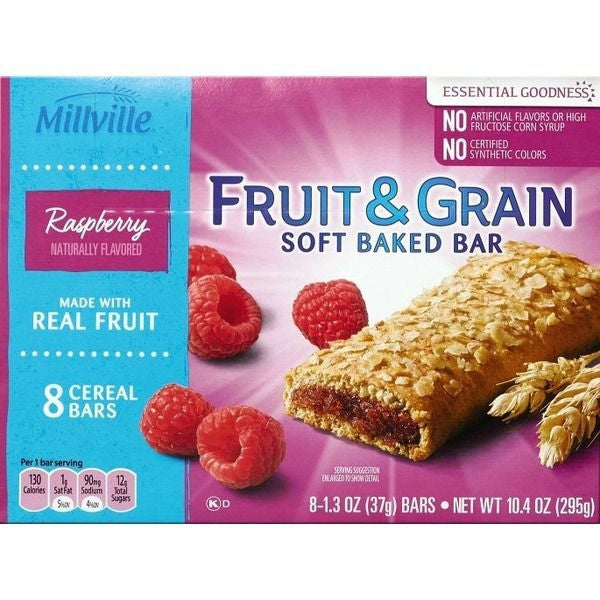 Cereal Bars Raspberry Fruit & Grain 8ct./ 7.8oz