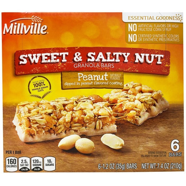 Granola Bars - Sweet & Salty Nut 6ct. "Peanut" 7.4oz