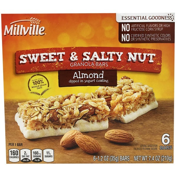 Granola Bars- Sweet & Salty Nut 6ct. "Almond" 7.4oz