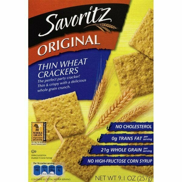 Savoritz Thin Wheat Crackers 9.1oz