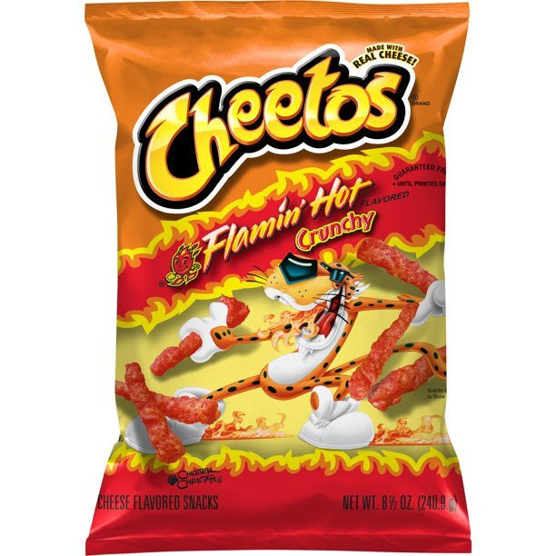 Cheetos " Flamin Hot Crunchy Chips"