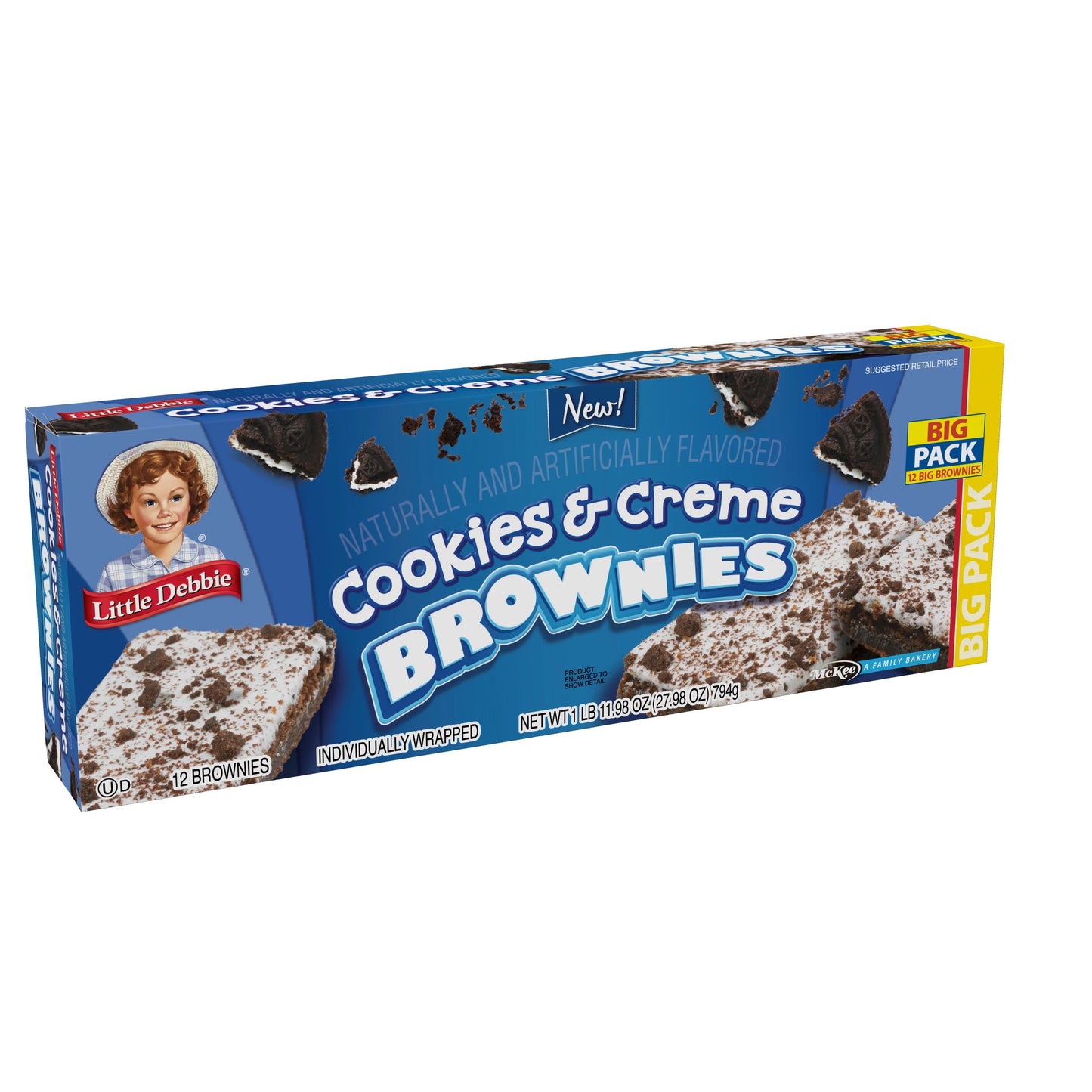 Little Debbies Cookies & Cream Brownies( Big Pack)12ct/27.98oz