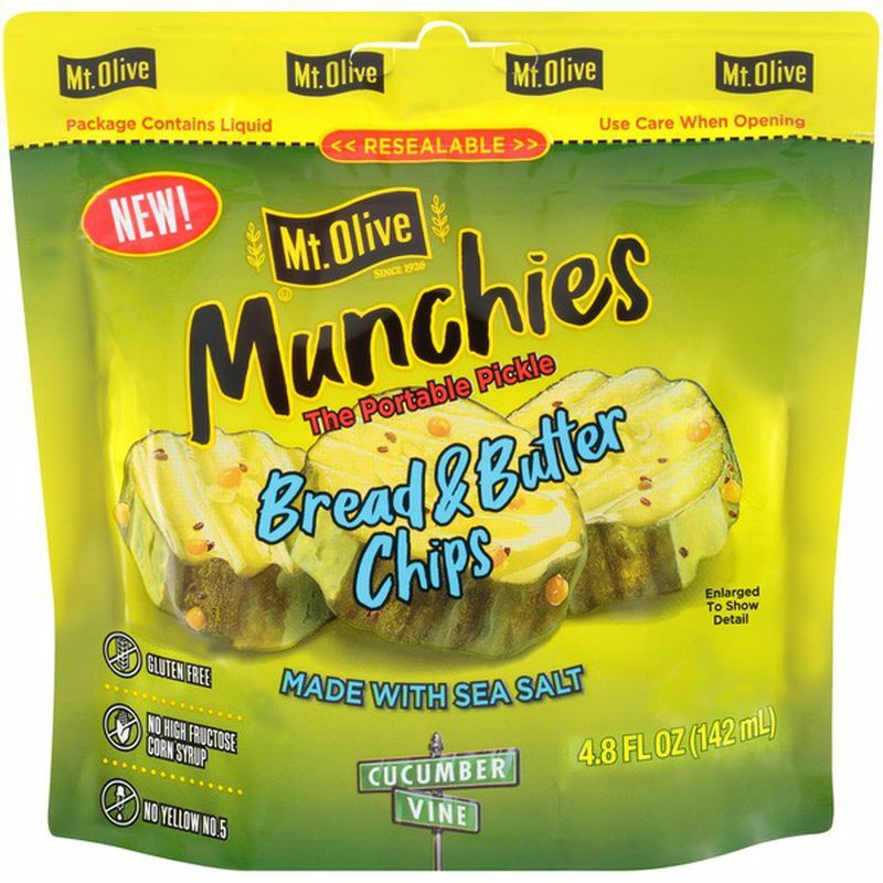 MT. Olive Munchies Pickle Pouches " Bread & Butter Chips (small Pouch)