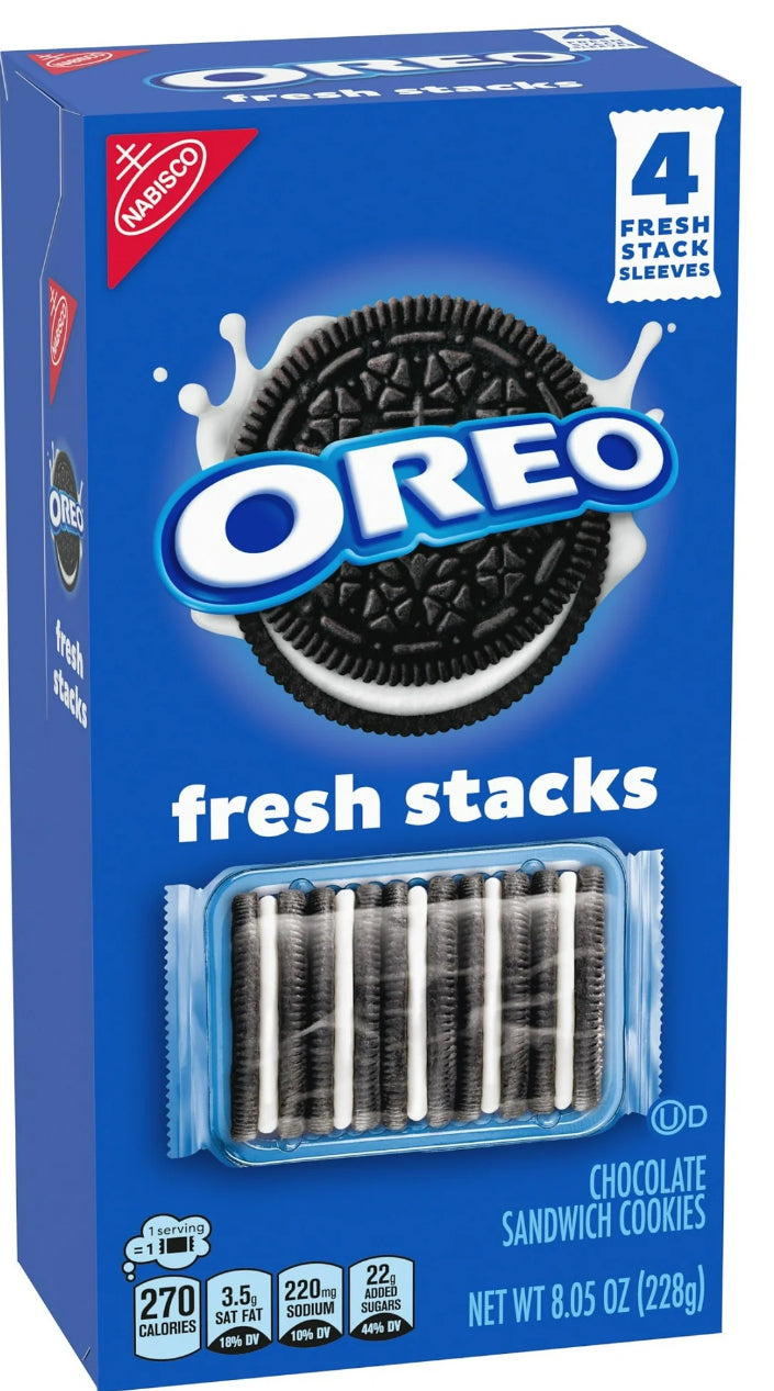 Oreo fresh stacks Chocolate sandwich cookie (4) stacks