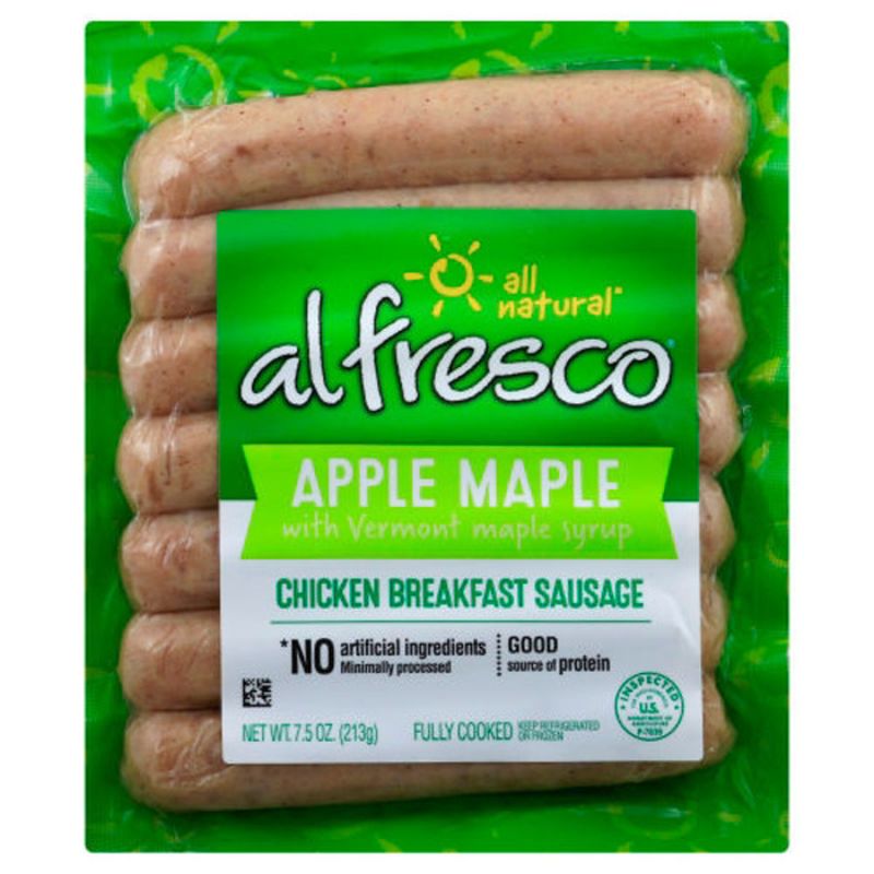 Al Fresco Chicken Breakfast Sausage 4ct.(contain pork)Apple Maple