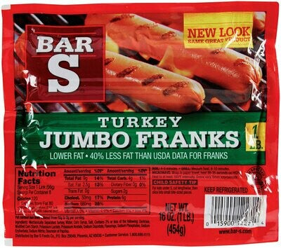 Bar S Turkey Jumbo Franks