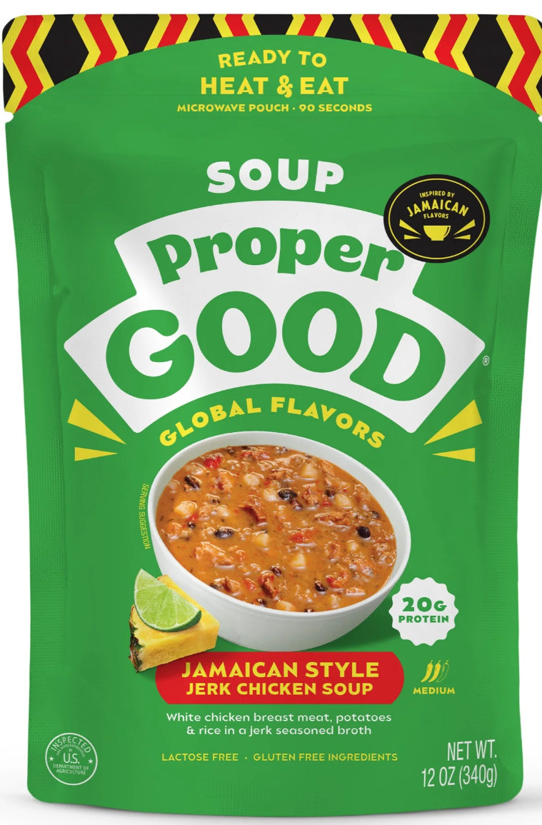 Proper Good (ready to serve) Jamaican Style Jerk chicken soup