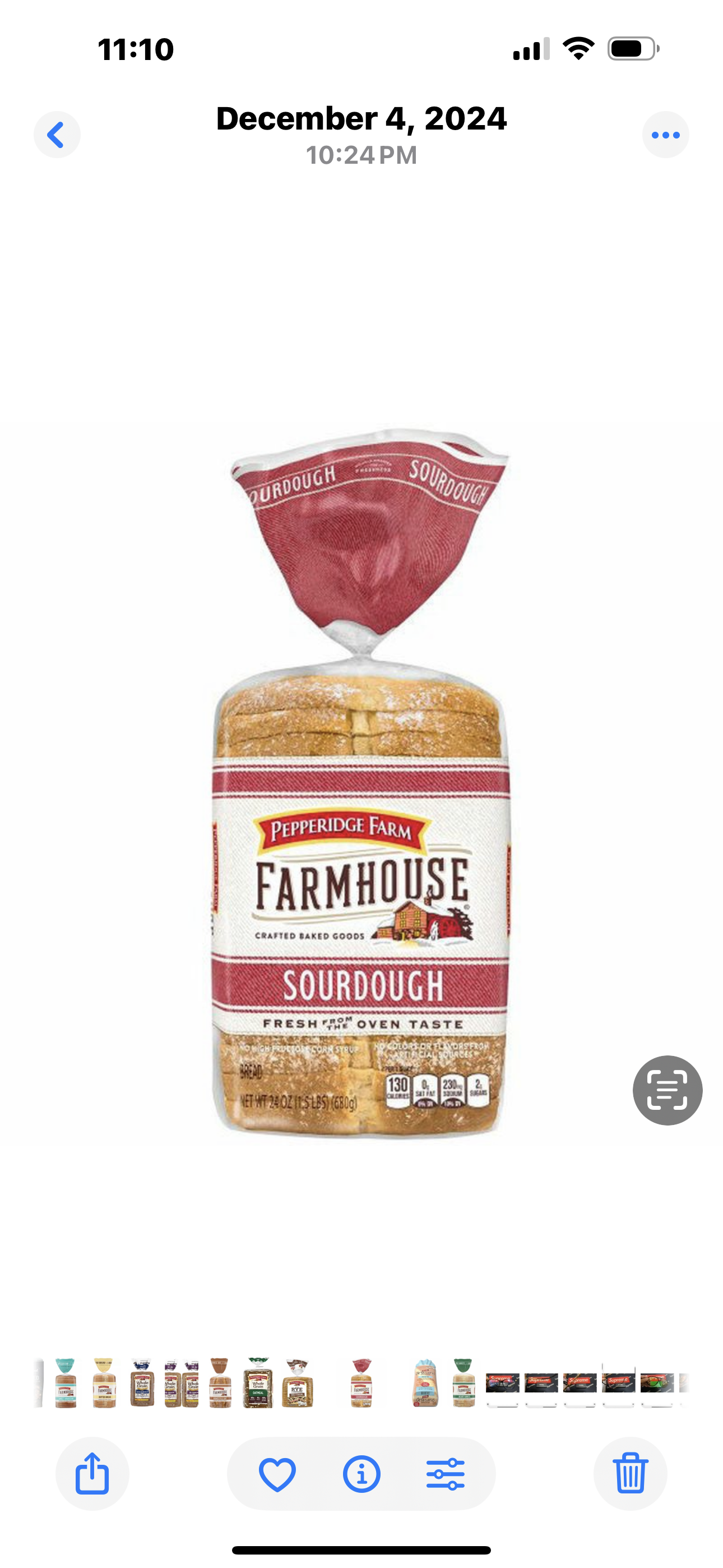Pepperidge Farm “Sourdough”