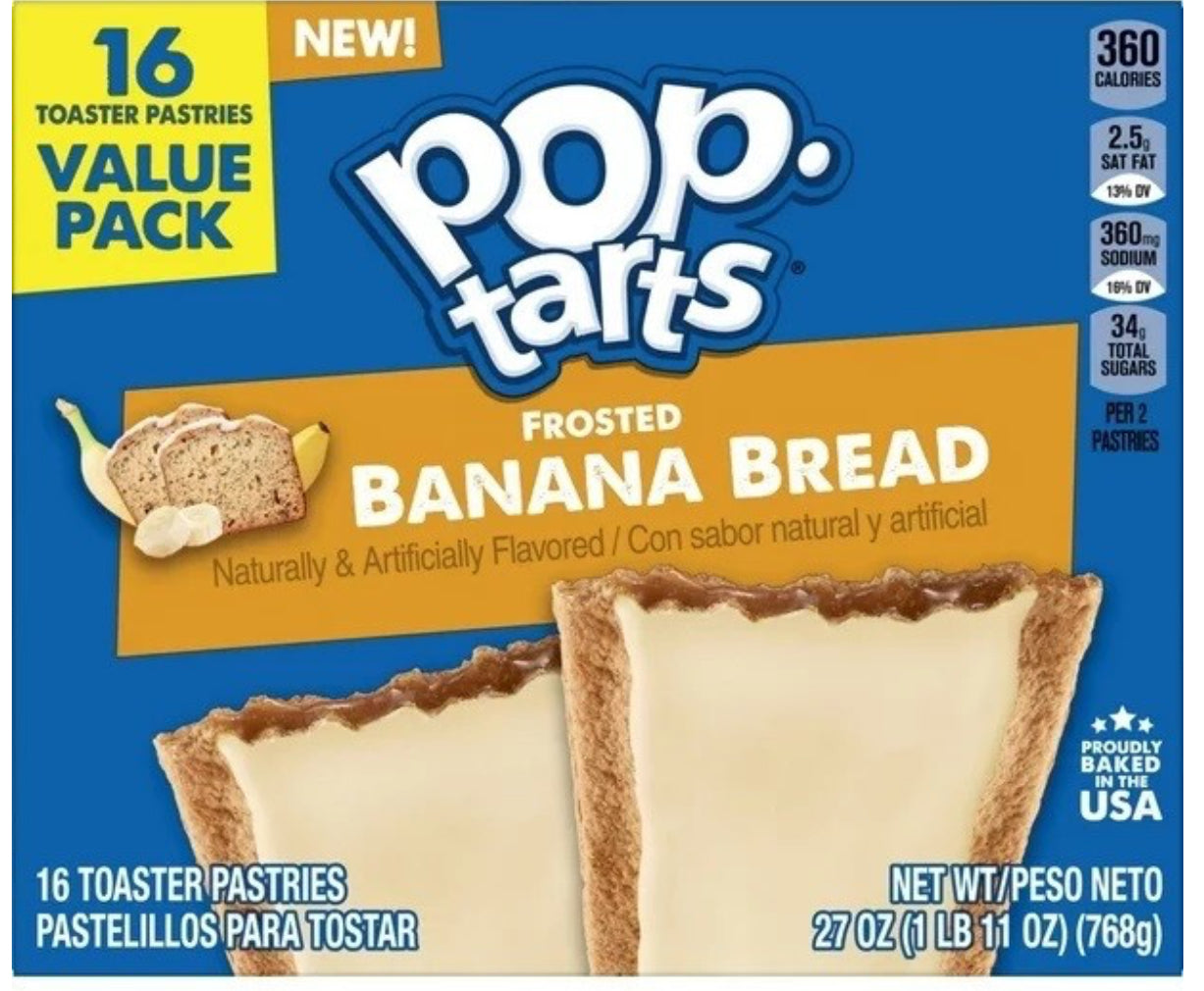 Pop tarts Frosted Banana Bread 16 ct