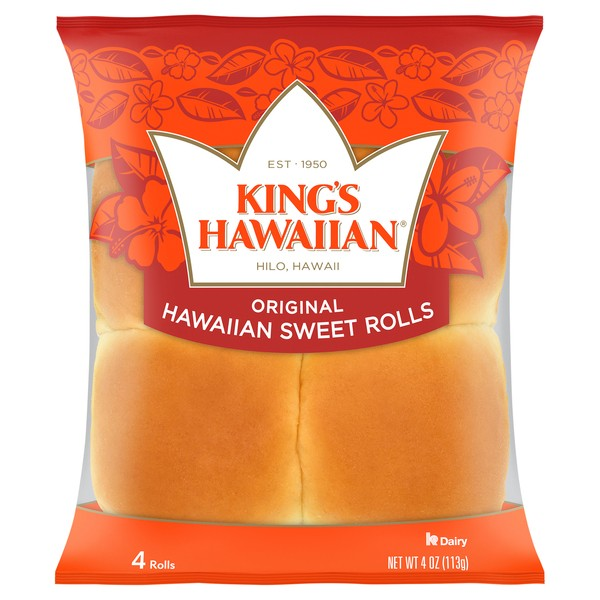 Kings Hawaiin sweet dinner rolls (4ct)