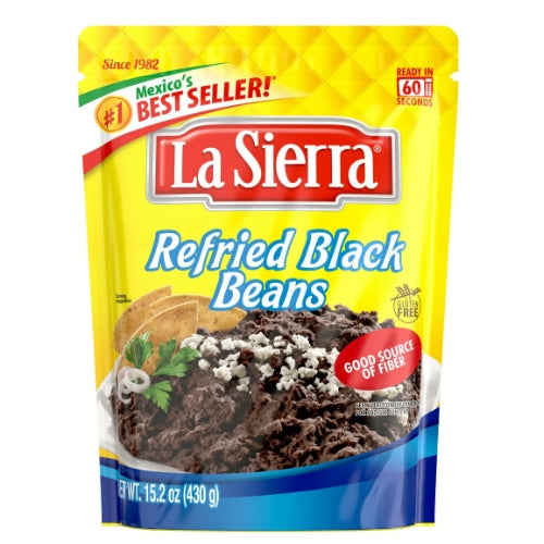 Lasierra Refried Black Beans Seasoned