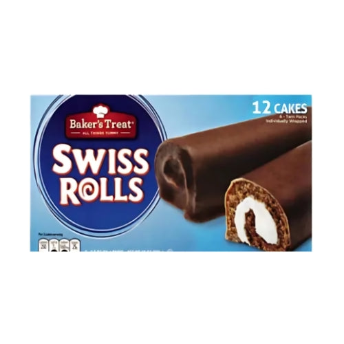 Bakers Treat Swiss Roll 12ct