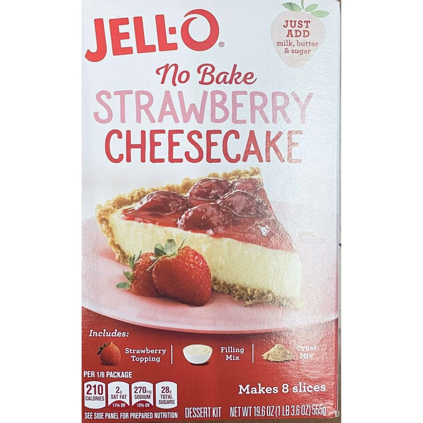 Jello No Bake Strawberry Cheesecake