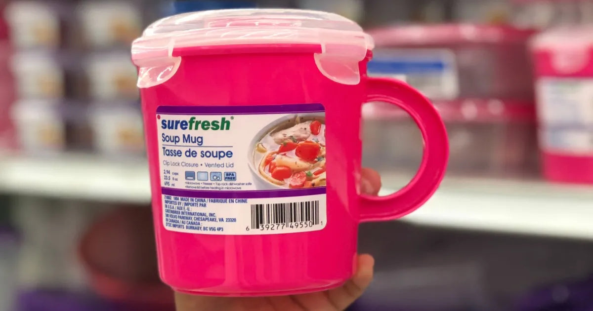 Surefresh Soup Mug With Clip Lock Lid 31.5oz.