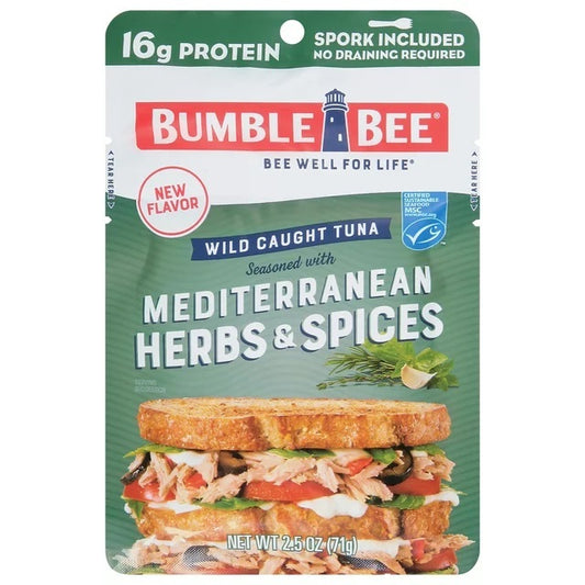 Bumble Bee Tuna Pouch" Mediterranean Herbs & Spices"