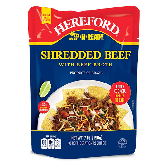 Hereford Rip n- Ready Shredded Beef  w/ beef broth