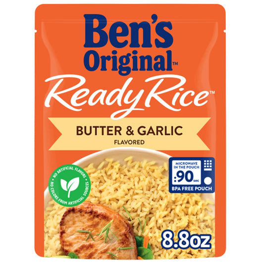 Ben's Original Ready Rice Microwave Pouches " Butter & Garlic"