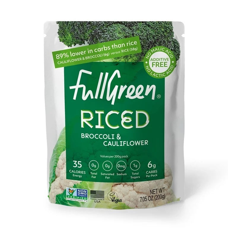 Fullgreen Microwavable Pouch "Riced Broccoli w/ cauliflower