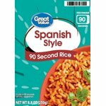 Great value 90 Second Microwavable pouches" Spanish Rice"