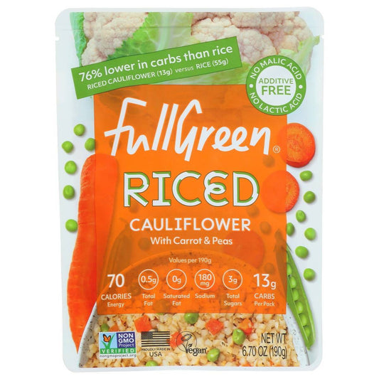 Fullgreen Microwavable Pouches "Cauliflower w/Carrots & Peas"