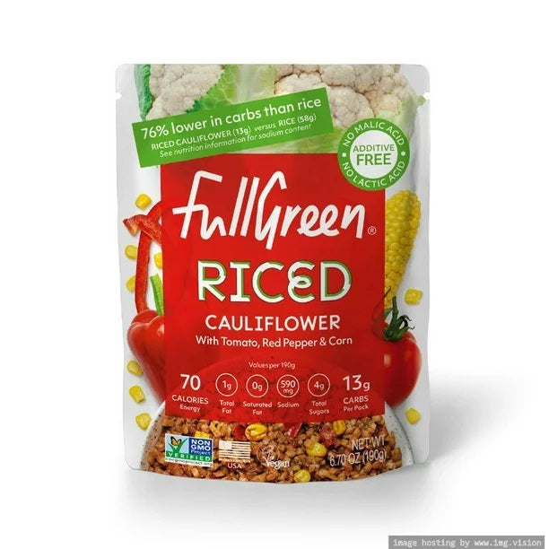 Fullgreen Microwavable Pouch "Cauliflower w.tomatoes,red pepper,&corn"