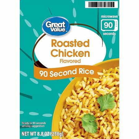 Great Value 90 Second microwavable pouches " Roasted Chicken"