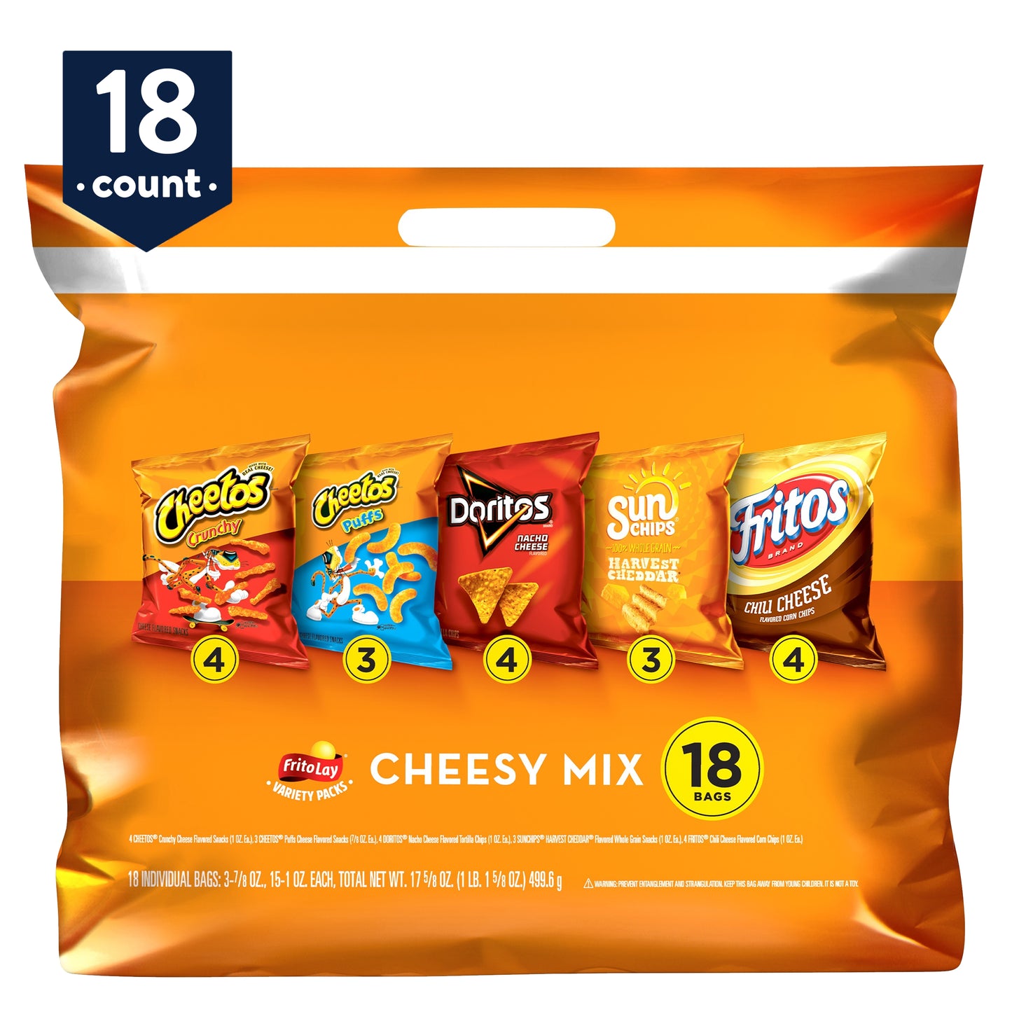 Frito Lay Variety Pack " Cheesy Mix 18ct./18oz