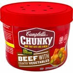 Campbell's Chunky Microwavable Soup " Beef w/Country vegetables"