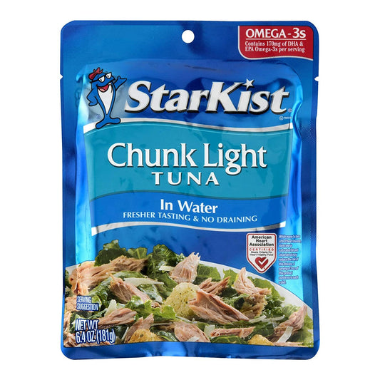 Starkist Chunk Light Tuna In Water (large) Pouch 6.4oz