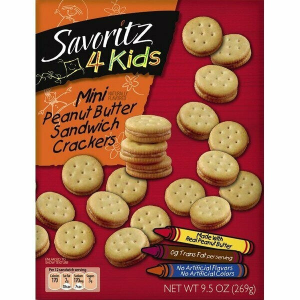 Savoritz Mini Peanut Butter Sandwich crackers 8.8oz
